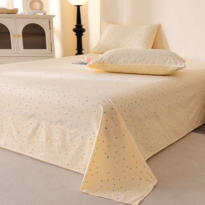 北部居 2026新款柔软泡芙纱高克重印花床单单品床单单件 安暖如夏