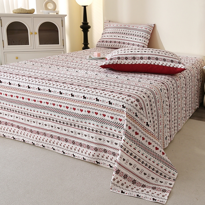 91家纺网 家纺一手货源 找家纺 （总）北部居 2026新款柔软泡芙纱高克重印花床单单品床单单件