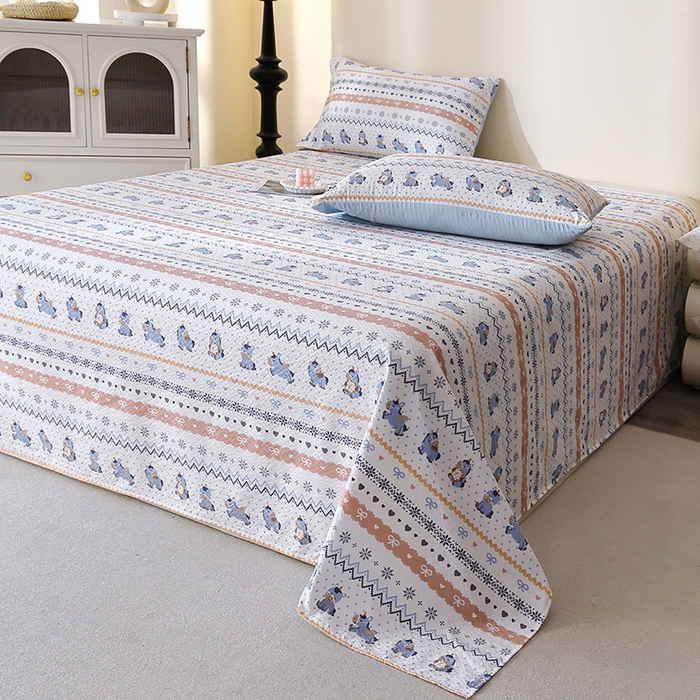 北部居 2026新款柔软泡芙纱高克重印花床单单品床单单件 萌趣乐园