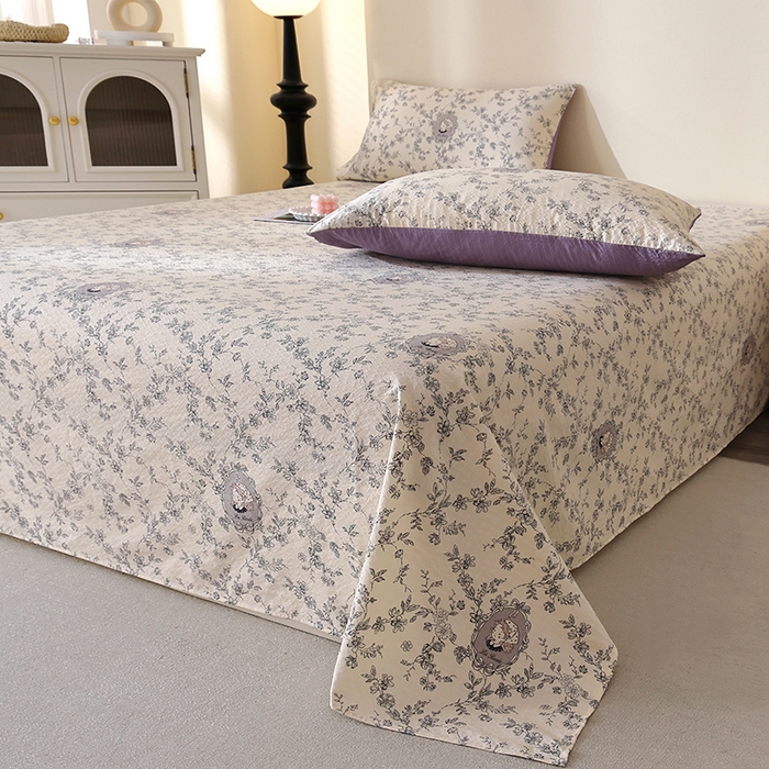 北部居 2026新款柔软泡芙纱高克重印花床单单品床单单件 梦回浅溪