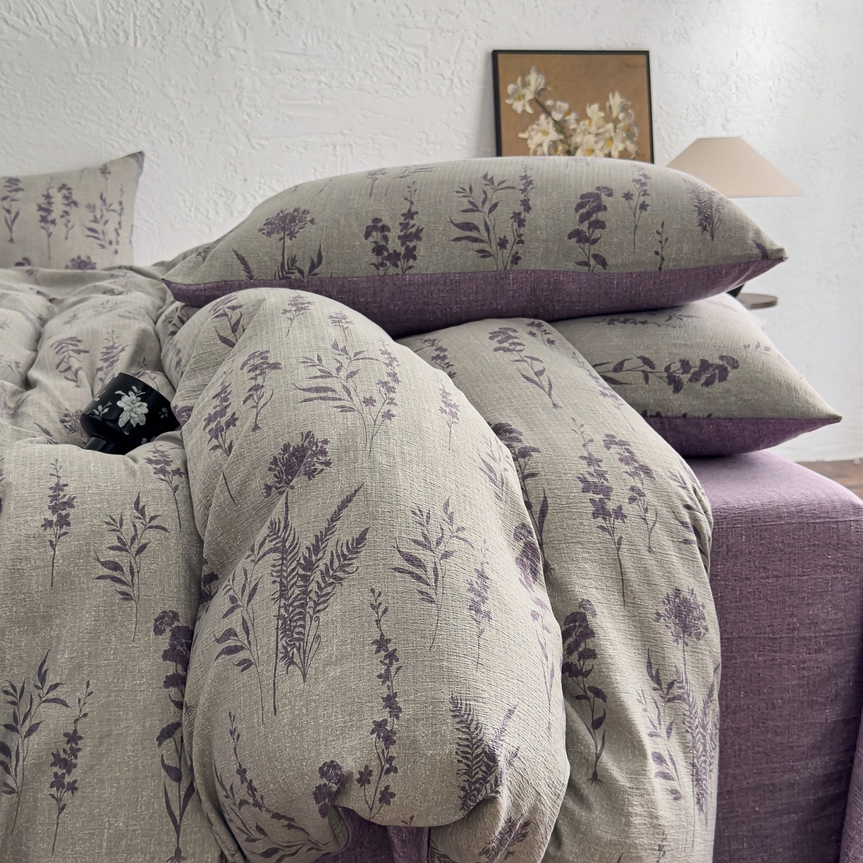 91家纺网 家纺一手货源 找家纺 （总）灿哈家纺 2025新款复古风仿麻四件套