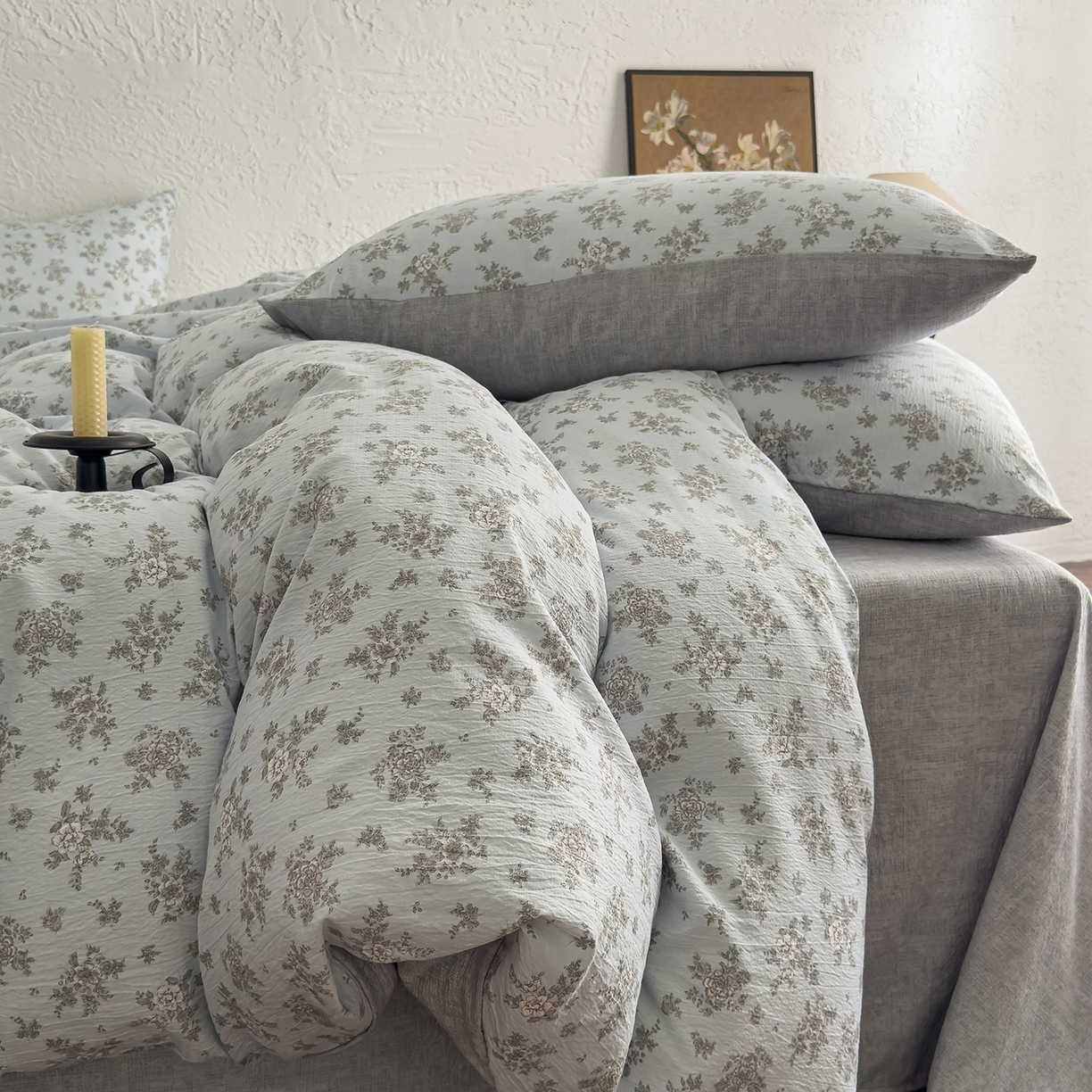 91家纺网 家纺一手货源 找家纺 （总）灿哈家纺 2025新款复古风仿麻四件套