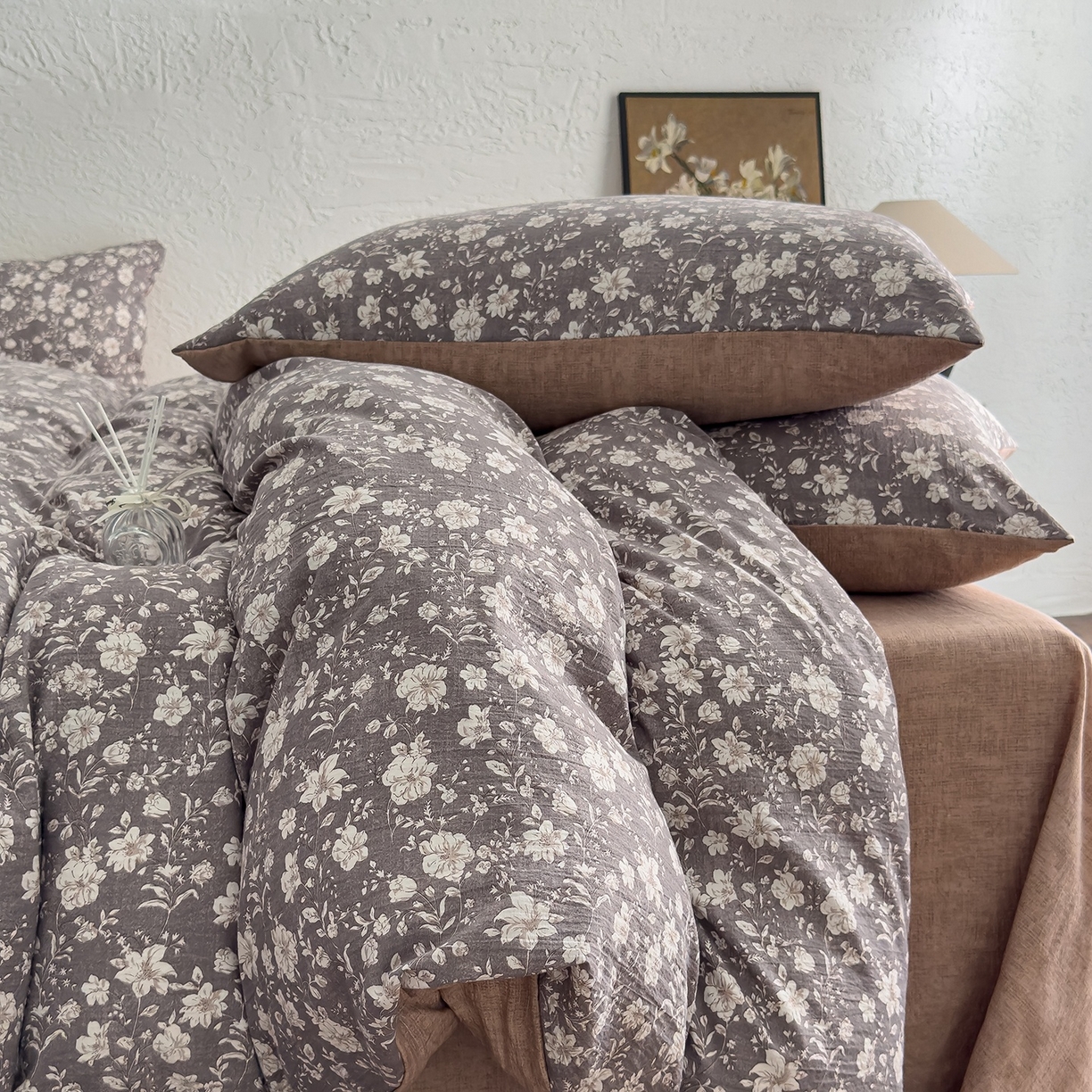 91家纺网 家纺一手货源 找家纺 （总）灿哈家纺 2025新款复古风仿麻四件套