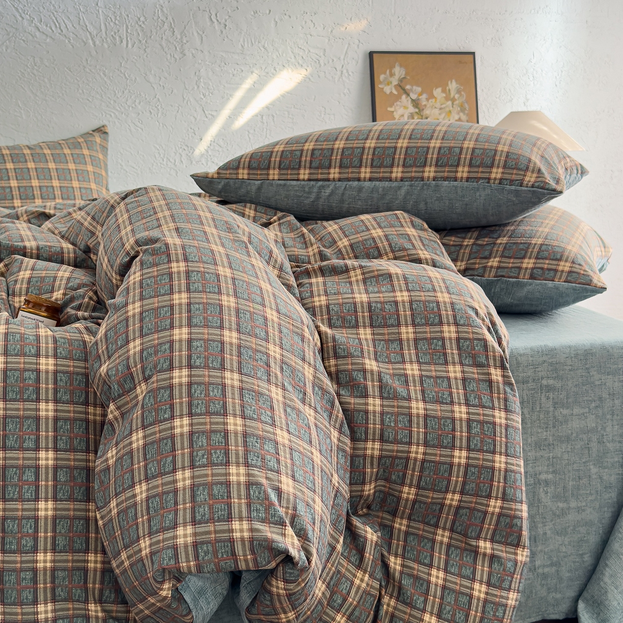 91家纺网 家纺一手货源 找家纺 （总）灿哈家纺 2025新款复古风仿麻四件套