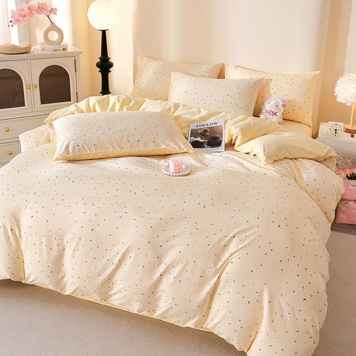 91家纺网 家纺一手货源 找家纺 （总）北部居 2026新款柔软泡芙纱高克重印花四件套