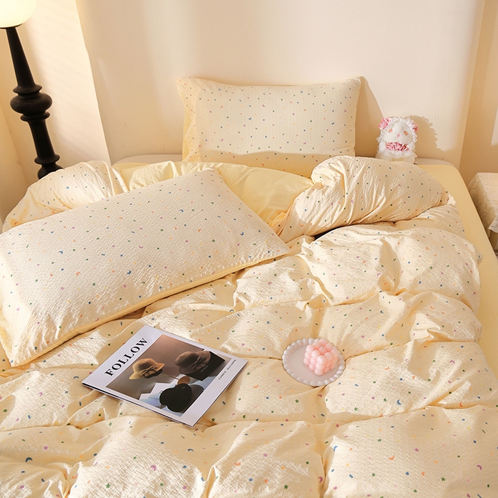 91家纺网 家纺一手货源 找家纺 （总）北部居 2026新款柔软泡芙纱高克重印花四件套