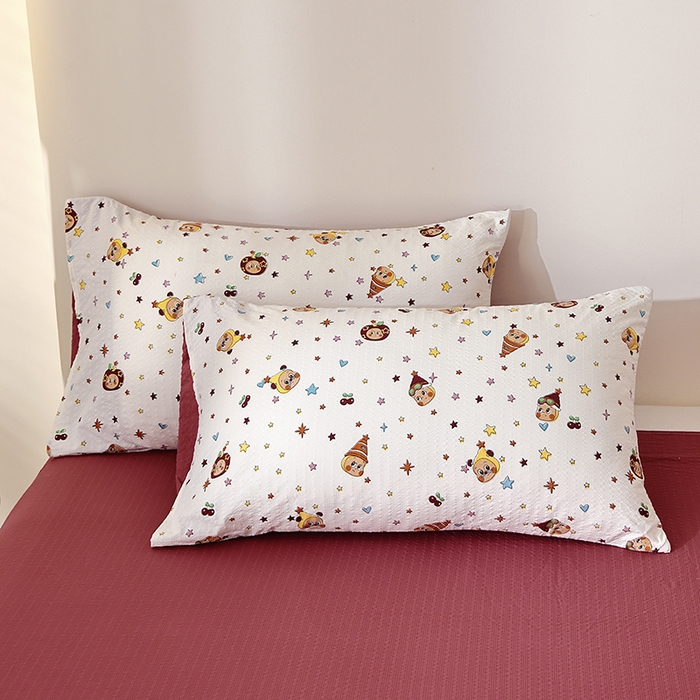 91家纺网 家纺一手货源 找家纺 北部居 2026新款柔软泡芙纱高克重印花四件套 童梦乐园