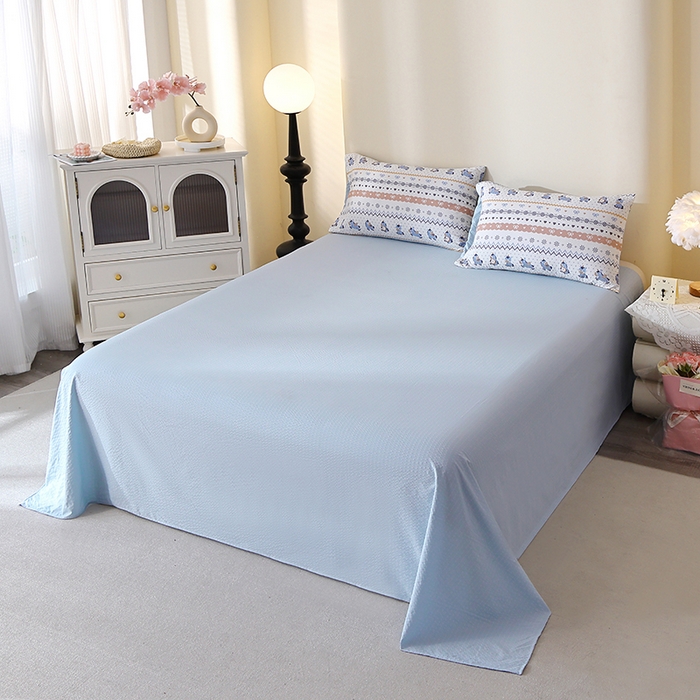 91家纺网 家纺一手货源 找家纺 北部居 2026新款柔软泡芙纱高克重印花四件套 萌趣乐园