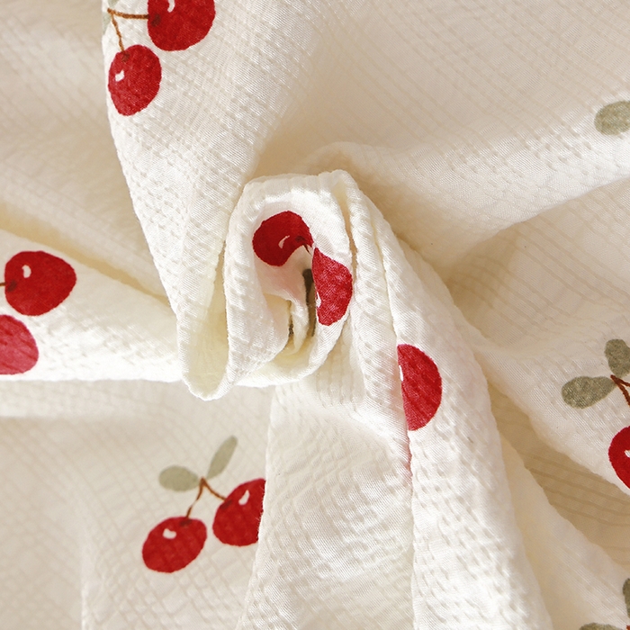 91家纺网 家纺一手货源 找家纺 北部居 2026新款柔软泡芙纱高克重印花四件套 甜甜心事