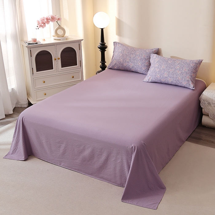 91家纺网 家纺一手货源 找家纺 北部居 2026新款柔软泡芙纱高克重印花四件套 浮光流韵