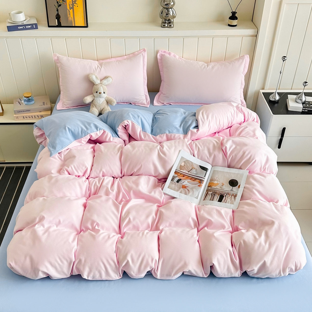 91家纺网 家纺一手货源 找家纺 （总）佑泽家纺 2026新款亲肤水洗棉四件套