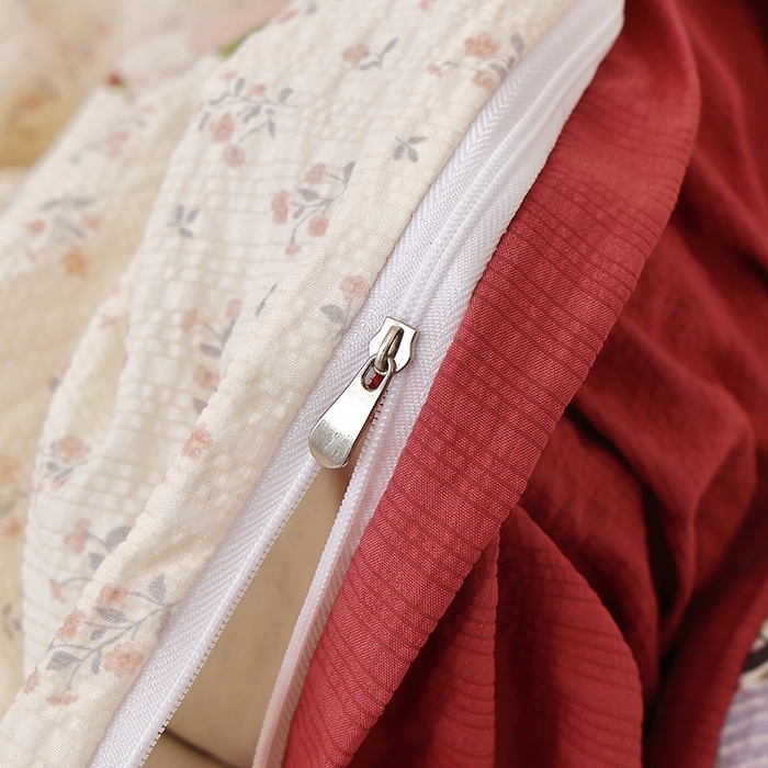 91家纺网 家纺一手货源 找家纺 北部居 2026新款柔软泡芙纱高克重印花四件套 碎花小兔