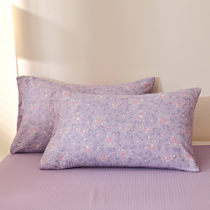 91家纺网 家纺一手货源 找家纺 北部居 2026新款柔软泡芙纱高克重印花四件套 浮光流韵