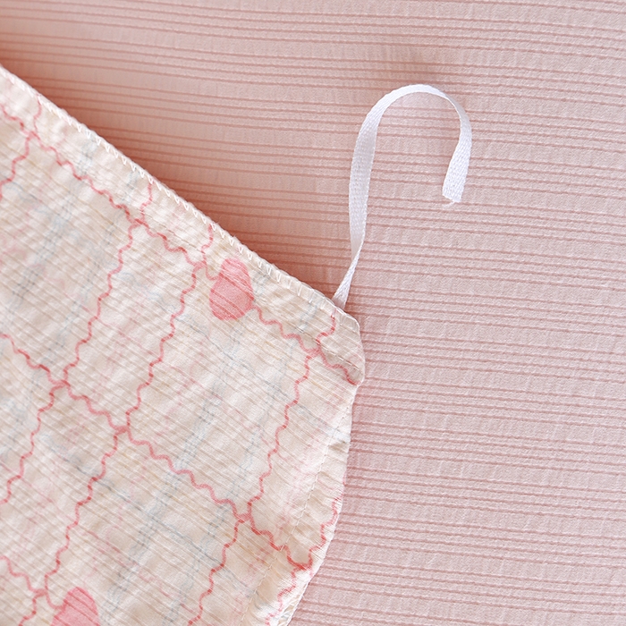 91家纺网 家纺一手货源 找家纺 北部居 2026新款柔软泡芙纱高克重印花四件套 苏糖粉