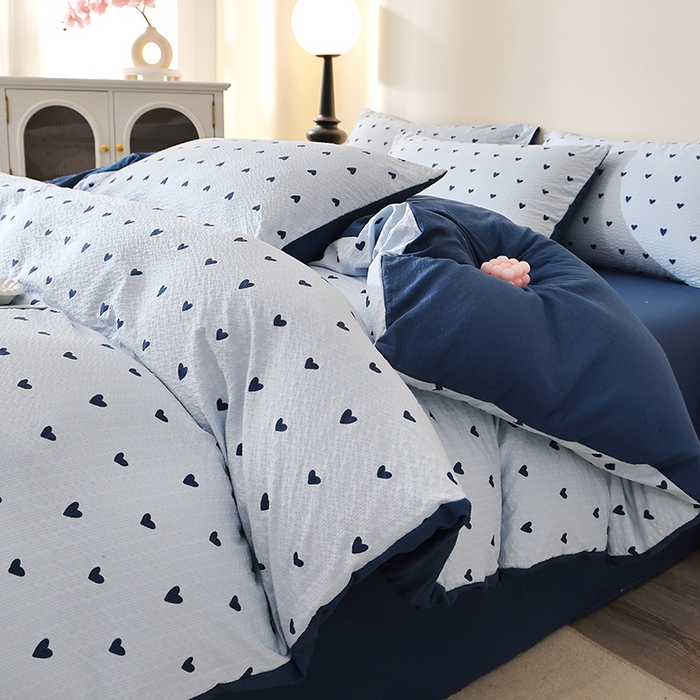 北部居 2026新款柔软泡芙纱高克重印花四件套 花漾年华