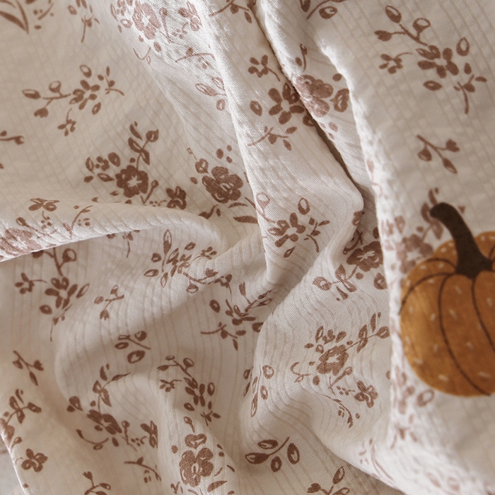 91家纺网 家纺一手货源 找家纺 北部居 2026新款柔软泡芙纱高克重印花四件套 硕果累累