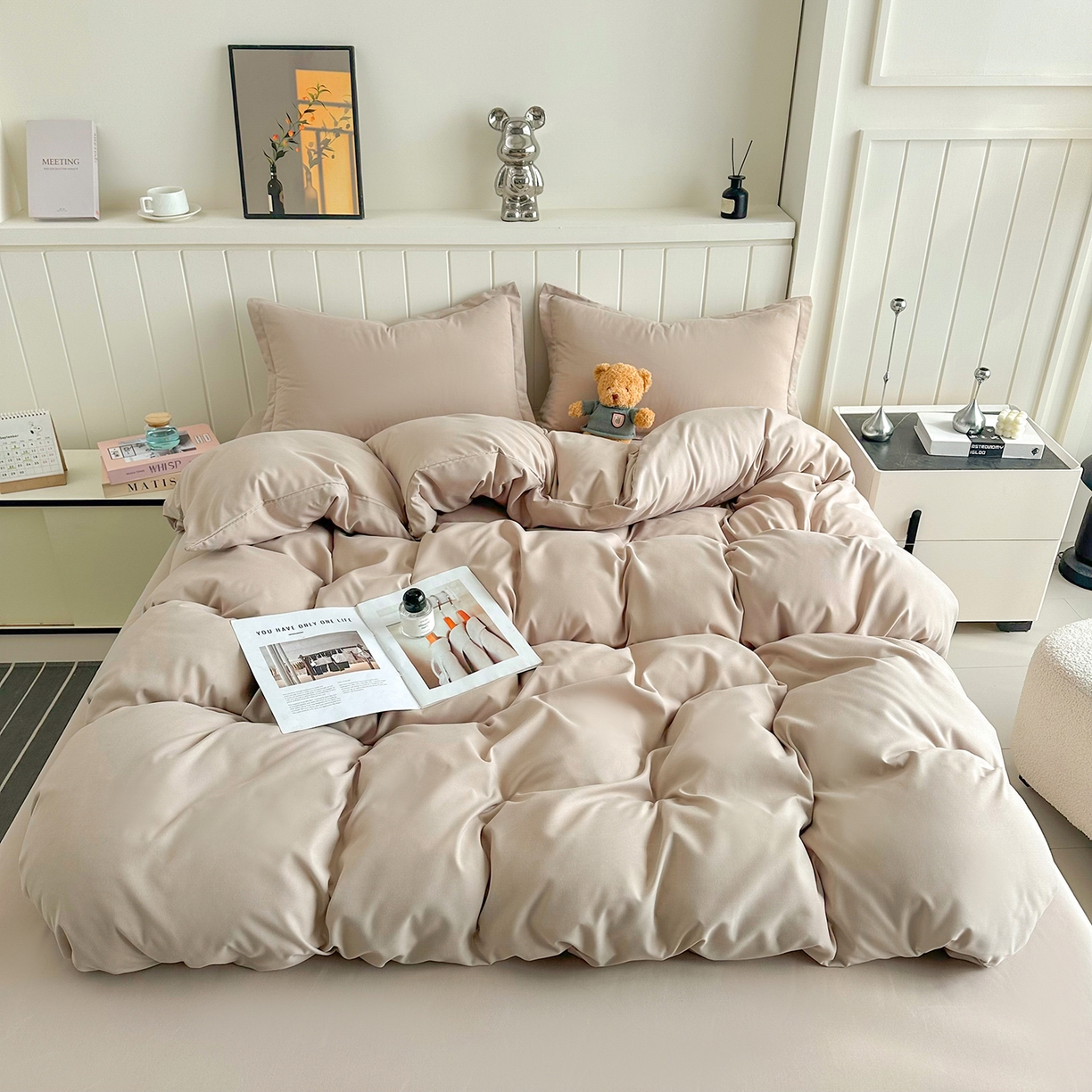 91家纺网 家纺一手货源 找家纺 （总）佑泽家纺 2026新款亲肤水洗棉四件套