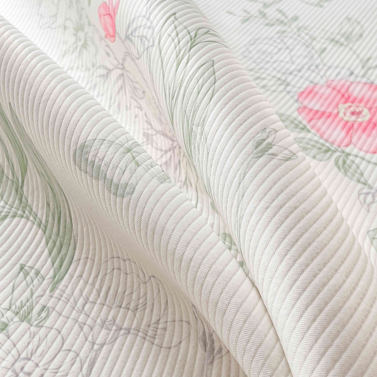 91家纺网 家纺一手货源 找家纺 孩子王家纺 2026春夏新款夏季花卉冰丝凉席凉感值过0.21冰豆豆A类可机洗学生宿舍空调软席 牡丹粉 床单款