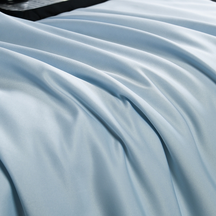 91家纺网 家纺一手货源 找家纺 枕星记忆枕 2026新款水洗真丝夏被 水洗真丝浅蓝