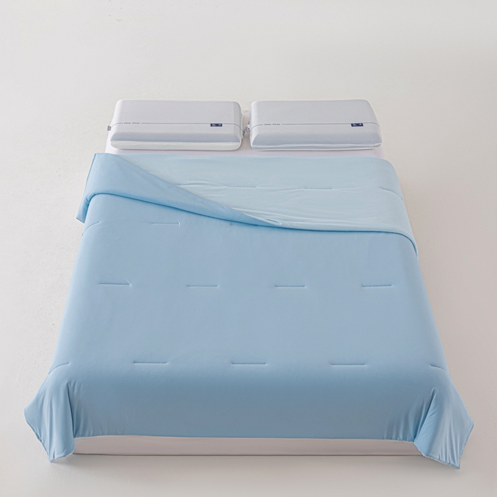 91家纺网 家纺一手货源 找家纺 迪梵家纺 2026春夏新款星级酒店同款深睡控温被Pro3.0夏被空调被冰丝夏凉被-风格二 静水蓝