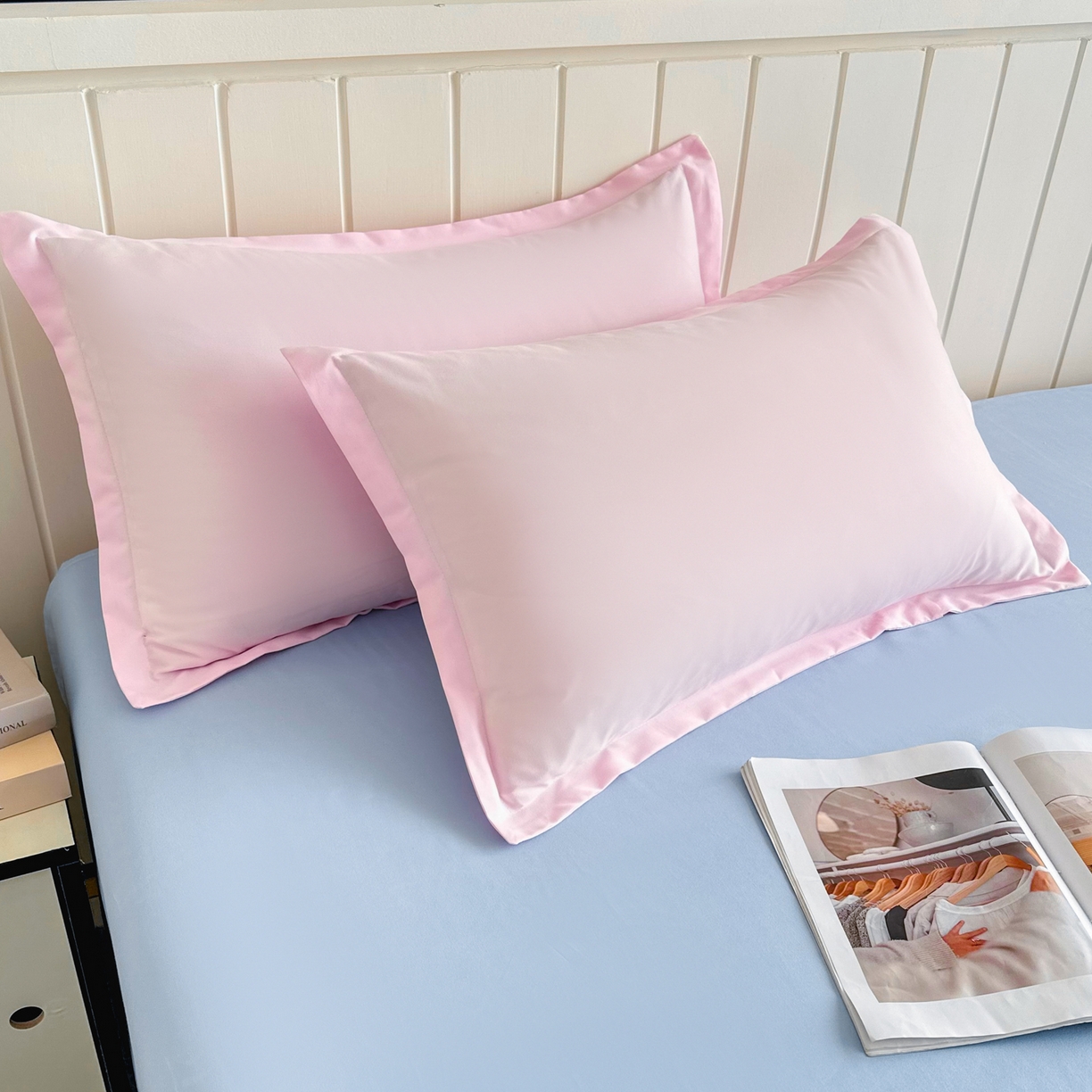 91家纺网 家纺一手货源 找家纺 佑泽家纺 2026新款亲肤水洗棉四件套 海盐桃桃