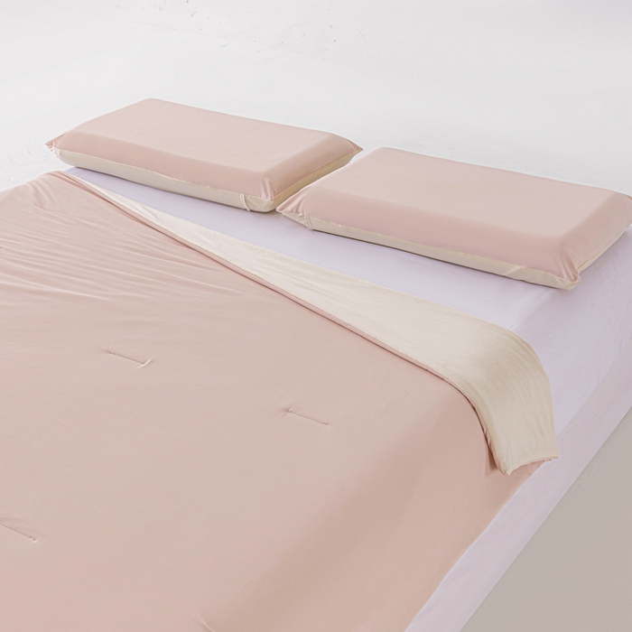 91家纺网 家纺一手货源 找家纺 迪梵家纺 2026春夏新款星级酒店同款深睡控温被Pro3.0夏被空调被冰丝夏凉被-风格二 橘雾粉