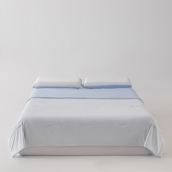 91家纺网 家纺一手货源 找家纺 迪梵家纺 2026春夏新款星级酒店同款深睡控温被Pro3.0夏被空调被冰丝夏凉被-风格二 青空灰