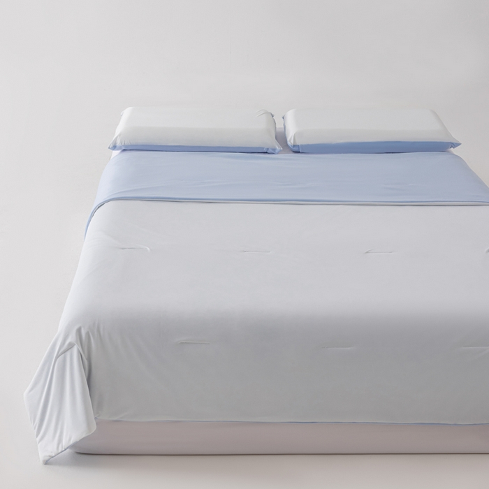 91家纺网 家纺一手货源 找家纺 迪梵家纺 2026春夏新款星级酒店同款深睡控温被Pro3.0夏被空调被冰丝夏凉被-风格二 青空灰