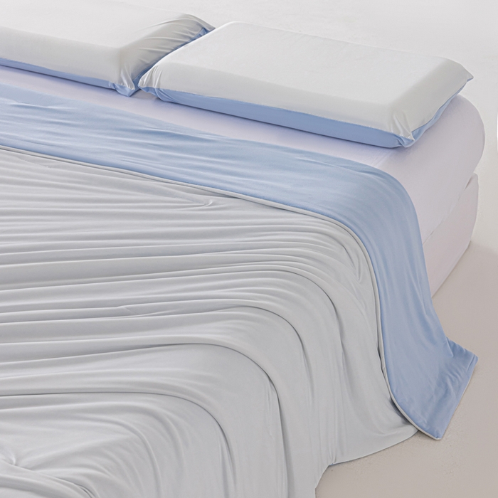 91家纺网 家纺一手货源 找家纺 迪梵家纺 2026春夏新款星级酒店同款深睡控温被Pro3.0夏被空调被冰丝夏凉被-风格二 青空灰