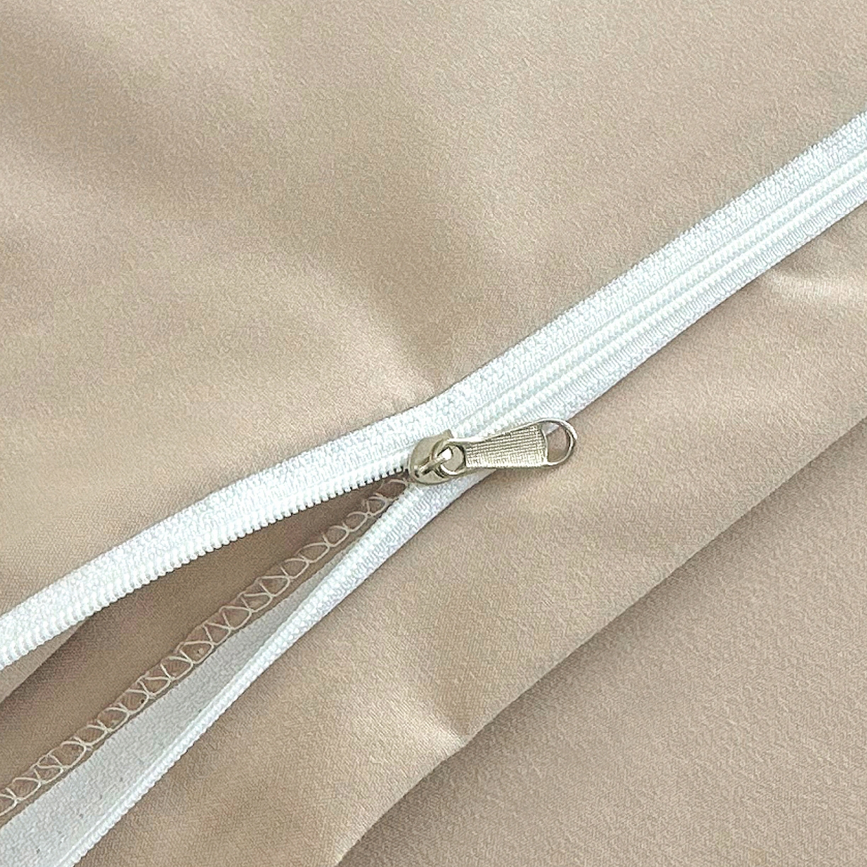 91家纺网 家纺一手货源 找家纺 佑泽家纺 2026新款亲肤水洗棉四件套 卡其