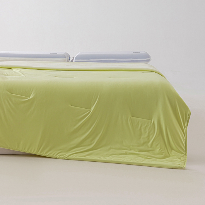 91家纺网 家纺一手货源 找家纺 迪梵家纺 2026春夏新款星级酒店同款深睡控温被Pro3.0夏被空调被冰丝夏凉被-风格二 竹青黄