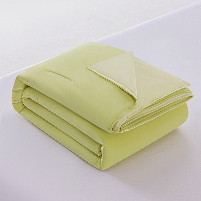 91家纺网 家纺一手货源 找家纺 迪梵家纺 2026春夏新款星级酒店同款深睡控温被Pro3.0夏被空调被冰丝夏凉被-风格二 竹青黄