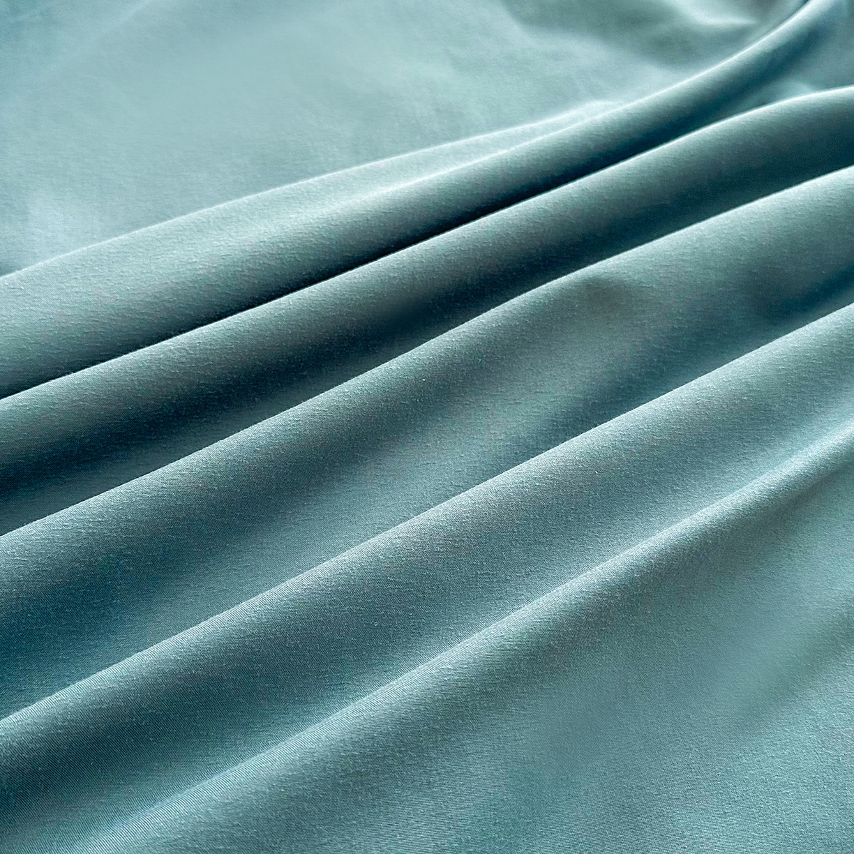 91家纺网 家纺一手货源 找家纺 佑泽家纺 2026新款亲肤水洗棉四件套 松石绿+天空蓝