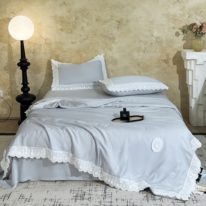 91家纺网 家纺一手货源 找家纺 （总）桂雅居家纺 2026新款百支天丝（酵素水洗工艺）-维纳斯法式女神被（单夏被充值会员-15，夏被四件套充值会员-20，送精美包装）