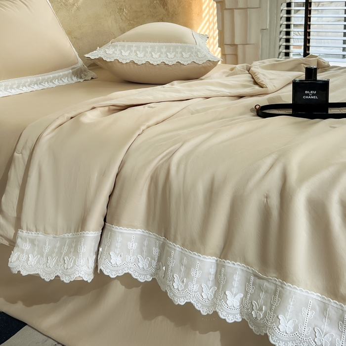 91家纺网 家纺一手货源 找家纺 （总）桂雅居家纺 2026新款百支天丝（酵素水洗工艺）-维纳斯法式女神被（单夏被充值会员-15，夏被四件套充值会员-20，送精美包装）