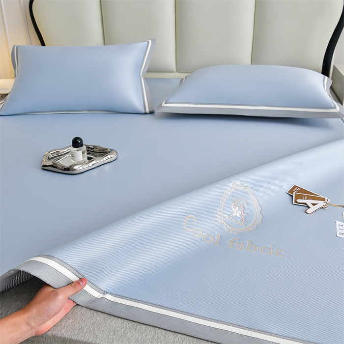 91家纺网 家纺一手货源 找家纺 （总）小牛席业 2026新款ALL cool 全凉感绣花凉感冰丝席凉席席子