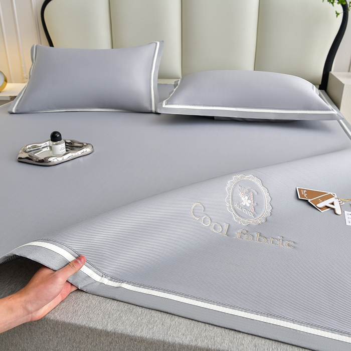 91家纺网 家纺一手货源 找家纺 （总）小牛席业 2026新款ALL cool 全凉感绣花凉感冰丝席凉席席子