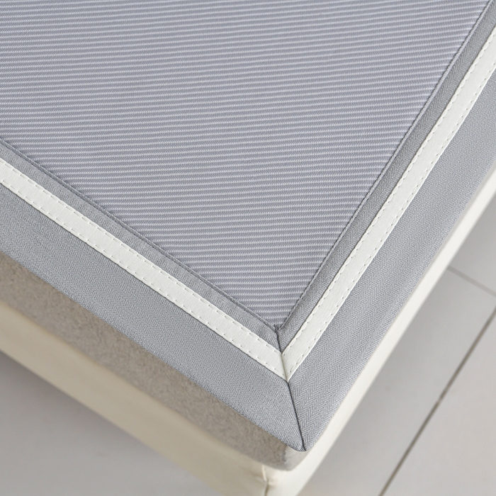 91家纺网 家纺一手货源 找家纺 小牛席业 2026新款ALL cool 全凉感绣花凉感冰丝席凉席席子 ALL cool-灰色