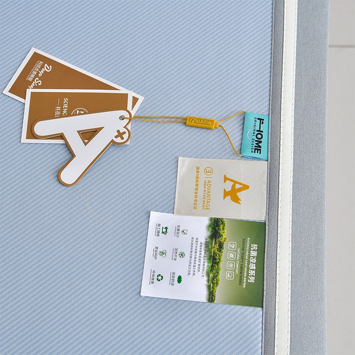 91家纺网 家纺一手货源 找家纺 小牛席业 2026新款ALL cool 全凉感绣花凉感冰丝席凉席席子 ALL cool-蓝色