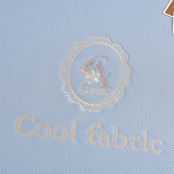 91家纺网 家纺一手货源 找家纺 小牛席业 2026新款ALL cool 全凉感绣花凉感冰丝席凉席席子 ALL cool-蓝色