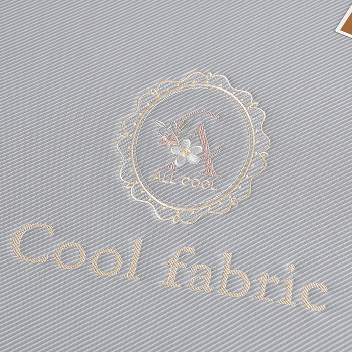 91家纺网 家纺一手货源 找家纺 小牛席业 2026新款ALL cool 全凉感绣花凉感冰丝席凉席席子床笠款 ALL cool-灰色