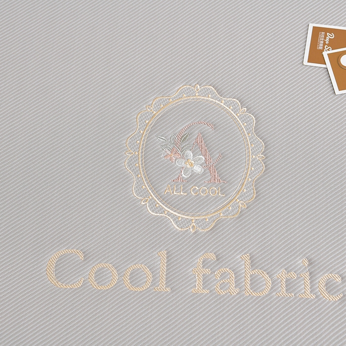 91家纺网 家纺一手货源 找家纺 小牛席业 2026新款ALL cool 全凉感绣花凉感冰丝席凉席席子床笠款 ALL cool-香槟