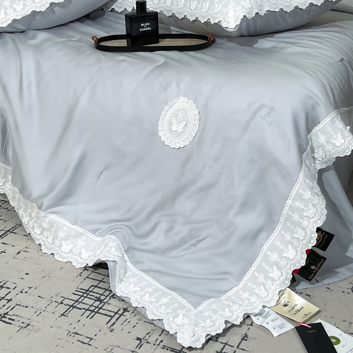 91家纺网 家纺一手货源 找家纺 桂雅居家纺 2026新款百支天丝（酵素水洗工艺）-维纳斯法式女神被（单夏被充值会员-15，夏被四件套充值会员-20，送精美包装） 斯卡其灰