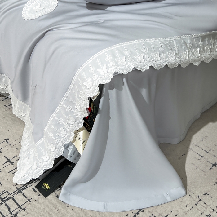 91家纺网 家纺一手货源 找家纺 桂雅居家纺 2026新款百支天丝（酵素水洗工艺）-维纳斯法式女神被（单夏被充值会员-15，夏被四件套充值会员-20，送精美包装） 斯卡其灰