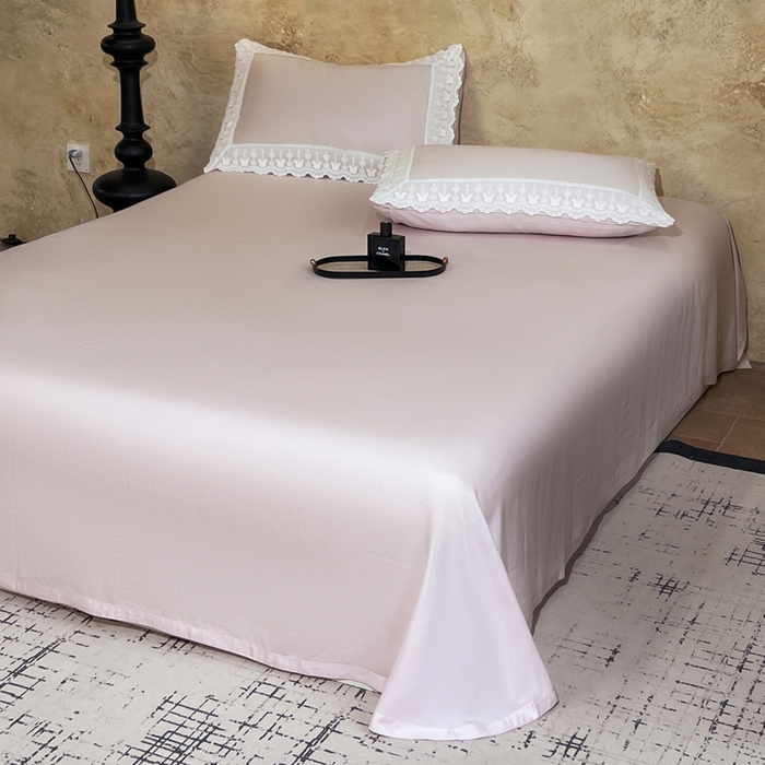 91家纺网 家纺一手货源 找家纺 桂雅居家纺 2026新款百支天丝（酵素水洗工艺）-维纳斯法式女神被（单夏被充值会员-15，夏被四件套充值会员-20，送精美包装） 温柔粉