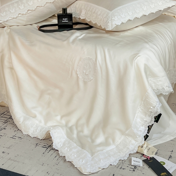 91家纺网 家纺一手货源 找家纺 桂雅居家纺 2026新款百支天丝（酵素水洗工艺）-维纳斯法式女神被（单夏被充值会员-15，夏被四件套充值会员-20，送精美包装） 悦白