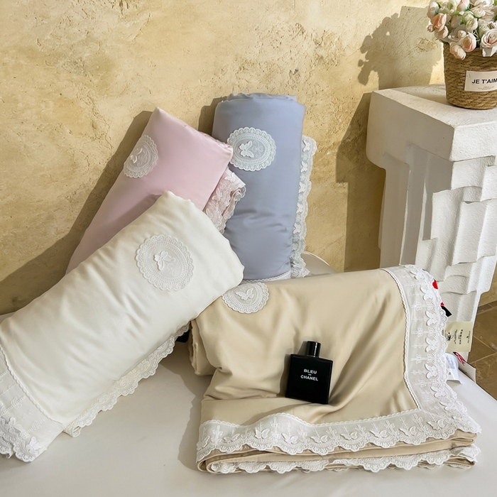 91家纺网 家纺一手货源 找家纺 桂雅居家纺 2026新款百支天丝（酵素水洗工艺）-维纳斯法式女神被（单夏被充值会员-15，夏被四件套充值会员-20，送精美包装） 组合