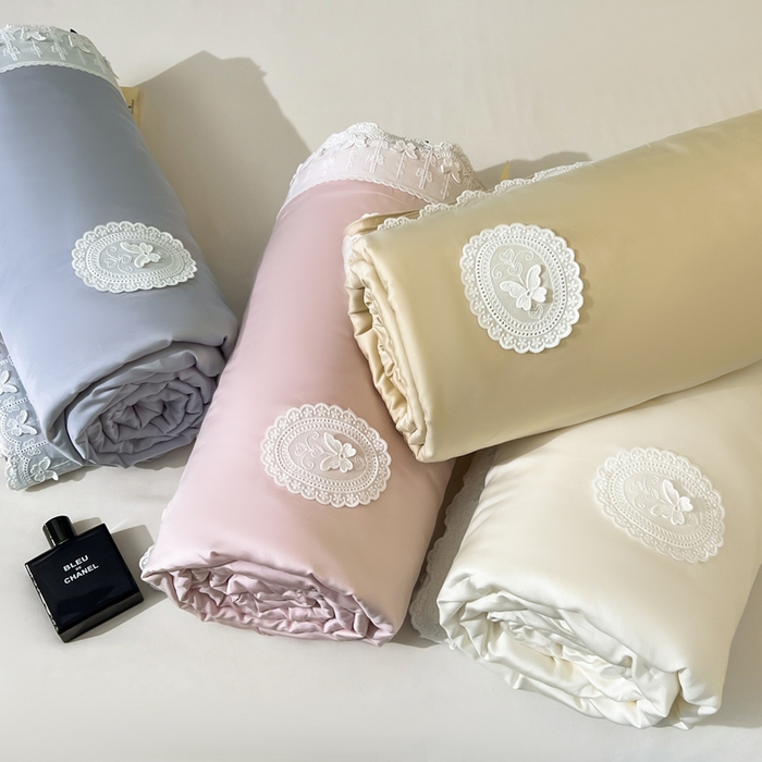 91家纺网 家纺一手货源 找家纺 桂雅居家纺 2026新款百支天丝（酵素水洗工艺）-维纳斯法式女神被（单夏被充值会员-15，夏被四件套充值会员-20，送精美包装） 组合