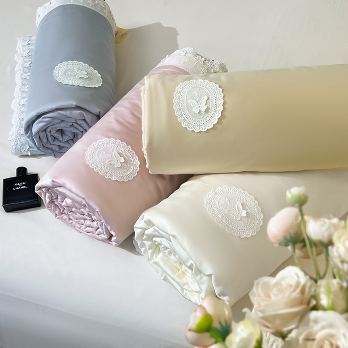 91家纺网 家纺一手货源 找家纺 桂雅居家纺 2026新款百支天丝（酵素水洗工艺）-维纳斯法式女神被（单夏被充值会员-15，夏被四件套充值会员-20，送精美包装） 组合