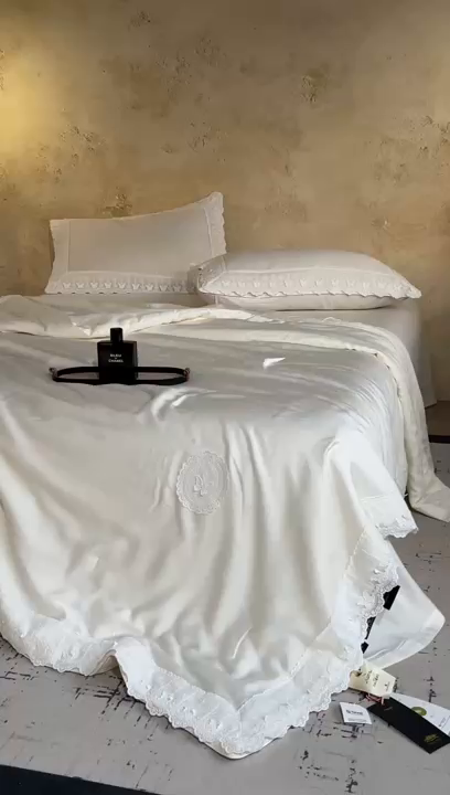 91家纺网 家纺一手货源 找家纺 桂雅居家纺 2026新款百支天丝（酵素水洗工艺）-维纳斯法式女神被（单夏被充值会员-15，夏被四件套充值会员-20，送精美包装） 悦白